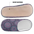 thumbnail image 4 of Uourmeti Bohemian Mandala Non-Slip Bedroom Slippers For Women Cotton Plush Fuzzy Cozy Comfy Lightweight Rubber Sole Indoor House Shoes, 4 of 7