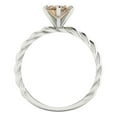 thumbnail image 4 of Clara Pucci 14K White Gold 2ct Champagne Solitaire Ring for Women, 4 of 7