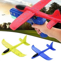 Airplane Launcher Toys, 2 Flight Modes 3 Pack Foam Glider Catapult Plane Toy, Outdoor Flying Toy Party Supplies for Boys Girls Age 4 5 6 7 8 9 10 Years Old