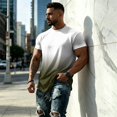 thumbnail image 4 of Uwinwear Men's UPF 50+ UV Sun Protection Shirts Cooling Fabric Light Weight T-shirts Fast Dry Crew Neck Short Sleeve Breathable Summer Beach Outdoor Casual Top,Dark Green,XXXL, 4 of 5
