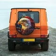 thumbnail image 2 of Fotbe Geometric American Bald Eagle Spare Tire Cover Thickening Universal Fit for Jeep, Trailer, RV, SUV, Truck, Tough Tire Wheel Soft Cover-14 inch, 2 of 8