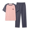 thumbnail image 4 of Amidoa Toddler Girls 2 Piece Outfits Summer Clothes T Shirt Cute Solid Color Ruffle Sleeve Short Sleeves Casual Pants Kids Clothing Sets Pink Size 3T, 4 of 8
