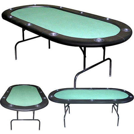 Trademark Poker 84" Texas Holdem Green Felt Poker Table