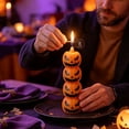 thumbnail image 5 of AHGQT Gothic Halloween Dinner Candle Set, Mini Skull Pumpkin Stacked & Witch Finger Spooky Candles, Festive Party Decor, Basket Stuffers & Fall Holiday Gifts, Chamomile Fragrance, 5 of 9