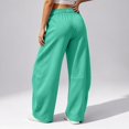 thumbnail image 4 of Womens Barrel Sweatpants, Baggy Wide Leg Lounge Pants Drawstring Elastic Waist Soft, 4 of 7