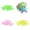 R 1PCS & Green 1PCS & Pink 1PCS & Yellow 1PCS, variant on 50 Pcs Fun Colorful Glow in The Dark Luminous Stars Fluorescent Noctilucent Wall Stickers Murals Decals for Home Art Decor Ceiling Wall Decorate Kids Bedroom Room Decorations 1/2/3/4/5/6Pack