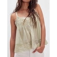 thumbnail image 4 of Summer Tank Tops for Women Loose Fit Pleated Tunics V Neck Sleeveless Lace Tops Lrregular Hem Flowy Color L, 4 of 5