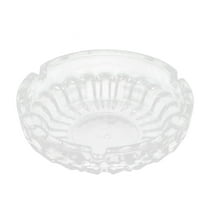 Unique Bargains Hotel Home Office Glass 13cm Dia Round  Ash Holder Ashtray Clear