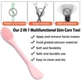 thumbnail image 2 of Facial Cleansing Brush, 2 in 1 Silicone Face Mask Brush & Face Scrubber For Exfoliating, Massaging, Remove Blackheads, Makeup Skincare Removal, Pore Cleaning Brush for Mud,Clay,Body Lotion,DIY Mask, 2 of 8