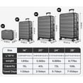 thumbnail image 7 of 11 Piece Hardside Luggage Suitcase Set with 360° Double Spinner Wheels Integrated TSA-style Lock ABS Hardshell Luggage for Travel Trips Business, 7 of 7
