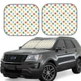 thumbnail image 2 of Picia Undersea Animals 2 Piece Car Windshield Sun Shade Foldable | Foldable Sun Shield for Front Window Blocks UV Rays and Keeps Your Vehicle Cool-Medium, 2 of 7