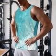 thumbnail image 5 of Gukieu Tranquil Ocean Canoe Journey Print Men's Quick Dry Fitness Vest, Round Neck Sleeveless Fitness Bodybuilding Top-Small, 5 of 7