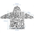 thumbnail image 7 of Black White Football Elements Pattern Blanket Hoodies for Kids 6-13YR Oversize Wearable Blanket Hoodies for Boys Girls Teens, 7 of 7