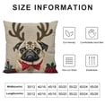 thumbnail image 5 of YINGXI Pug Christmas Pillow Covers,Pug Christmas Decorations,Pug Pillow,Pug Decor,Pug Dog Merry Christmas Decorative Throw Pillow Covers,Pug Gifts for Pug Lovers,Pug Gifts 22x22in, 5 of 5
