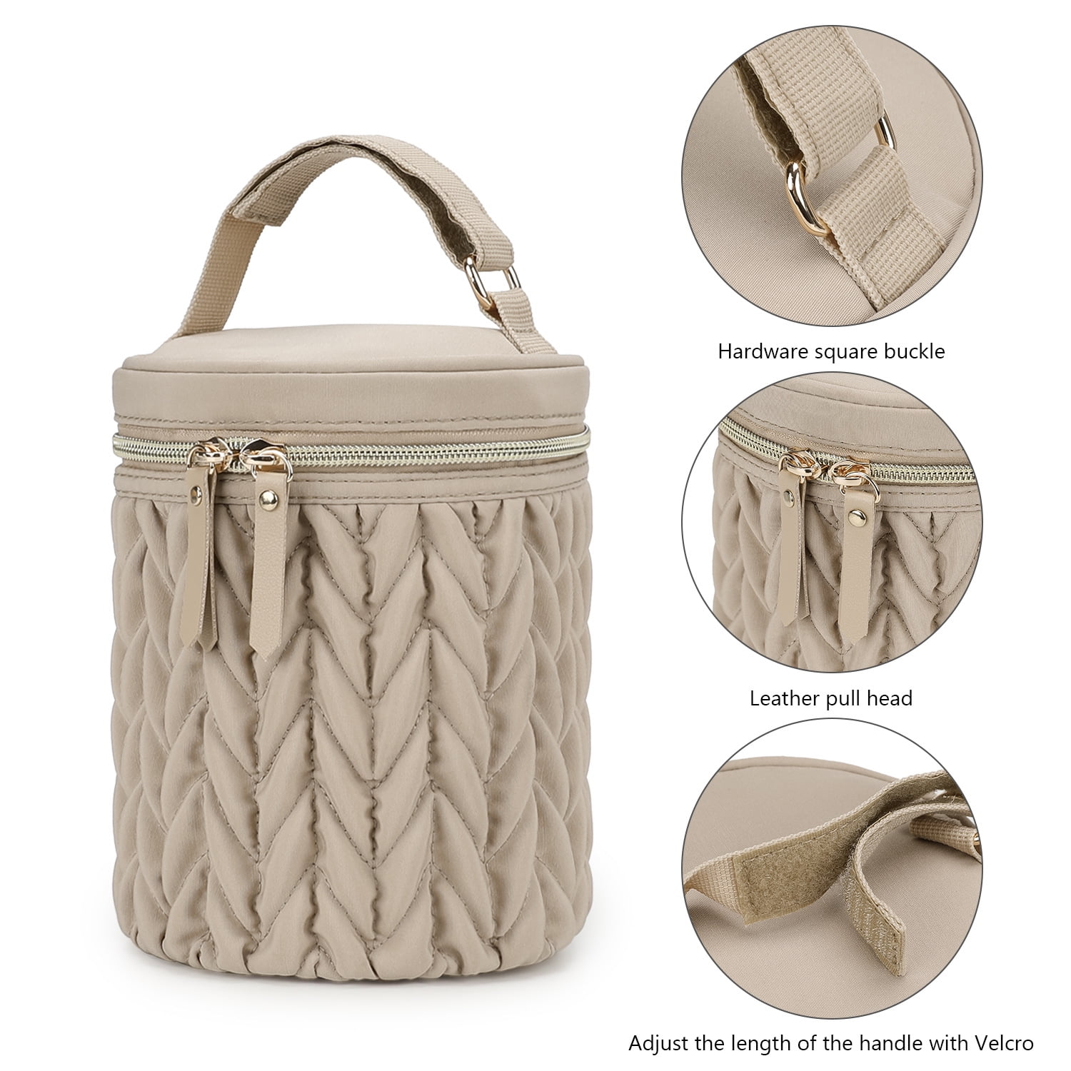 Insulated Baby Bottle Bag, 5.5"×7.48" Breastmilk Cooler Bag with Food-Grade PEVA Lining, Waterproof 300D Polyester Milk Bottle Tote for Nursing Mom, Multi-Use Insulated Lunch Bag for Work/Picnic/Camp