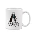 thumbnail image 2 of Woman Riding Bike Mug - Image by Shutterstock, 2 of 4