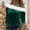 Blackish Green, variant on Hkoxplj Top for Women Christmas Velvet Top Off Shoulder Long Sleeve White Fur Trim Holiday Party Elegant Soft Comfortable Shirt Blouse for Women Casual Daily Wear