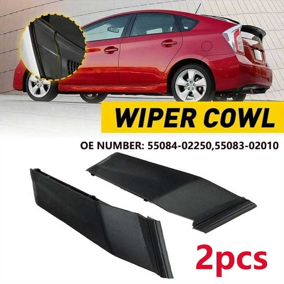 Windshield Wiper Side Cowl Cover Trim Compatible with For Toyota Corolla 2014 2015 2016 2017 2018 2019 Left and Right Side Replacement for 55084-02250 55083-02010 5508402250 5508302010