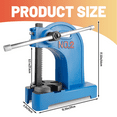 thumbnail image 2 of Arbor Press 2 Ton, Heavy-Duty Frame, 15.35x6.3x17.32in Size, Manual Desktop Cast Iron Press, Assembly Workshop, Processing Workshop (Blue), 2 of 7