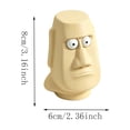 thumbnail image 4 of Funny Moai Desk Decor, 3.16 Inch Popping Eyes Stress Relief Statue, Novelty Office Gadget for Adults, Anxiety Relief Sculpture for Home and Workspace, 4 of 6