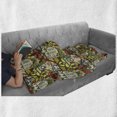 thumbnail image 6 of Retro Soft Flannel Fleece Blanket, Hand Drawn Old City in Colorful Tones European Buildings Featured Town Place Picture, Cozy Plush for Indoor and Outdoor Use, 50" x 60", Multicolor, by Ambesonne, 6 of 6