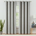 thumbnail image 3 of Curtainking Rideaux pour Salon Chambre 84 Pouces Rideaux de Fenêtre Gris Motif Géométrique Assombrissant Thermiques à Oeillets Ensemble de 2, 3 of 6