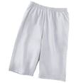 thumbnail image 2 of Collections Etc Women's Bermuda Style Elastic Waist Summer Shorts Gray XXX Large, 2 of 6