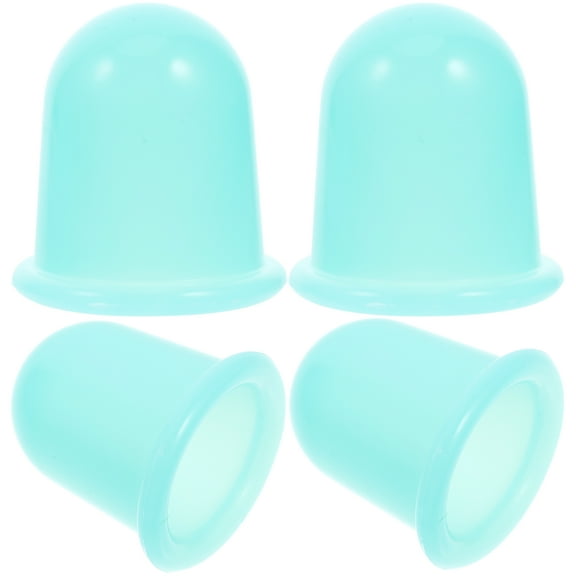 4pcs Silicone Cupping Set Vacuum Suctions Massage Cups For Body Sculptings And Reduction Silicone Cupping Set For Home Use Green