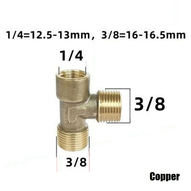 BTOER Copper Air Compressor Elbow 90 Degree Relief Threaded Pipe Air Pump Elbow Fittings For Oil Free Air Compressor Accessories