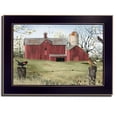 thumbnail image 2 of HomeRoots 404366 Rustic Red Barn & Birds Black Framed Print Wall Art, Multi Color, 2 of 3