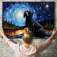 thumbnail image 6 of Cirnecodell Dog Canvas Van Gogh Starry Night Wall Art Gifts Canvas Wall Art Frame Music Artist Customized Canvas Framed Photo Art Work For The Bedroom(Gifts For Dog Lover ), 6 of 6