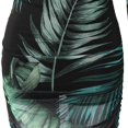 thumbnail image 5 of BJUTIR Dresses For Women 3Pcs Crop Top Short Skirt Set With Tropical Print Sheer Mesh Bodycon Long Dress, 5 of 7