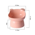 thumbnail image 2 of Cuencos elevados de cerámica para gatos, cuenco elevado para comida y agua para gatos, cuenco inclinado para proteger la columna vertebral, 2 of 5