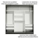 thumbnail image 5 of Ropero Closet Madesa Reno 3 Puertas Corredizas Blanco Negro, 5 of 5