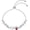 01-Jan.-Garnet, variant on S925 Sterling Silver Infinity Heart Bracelet for Women, Adjustable September Birthstone Bracelet with Heart-Shaped Sapphire Zirconia, Sliding Bead Chain Jewelry Gift, 7+2 Inch