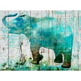 thumbnail image 2 of Orlov, Irena 14x12 Gold Ornate Wood Framed with Double Matting Museum Art Print Titled - Blue Elephant, 2 of 4