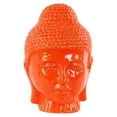 thumbnail image 5 of Urban Trends Collection Glossy White Finish Ceramic Buddha Head with Rounded Ushnisha, 5 of 6