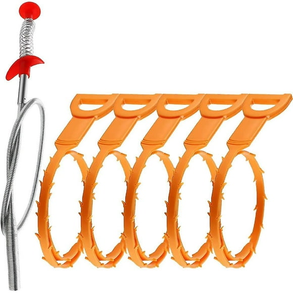 Drain Clog Remover Tool, 6 Pack Drain Hair Clog Remover Tool