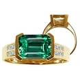thumbnail image 2 of Tommaso Design� Octagon cut 9x7mm Simulated Emerald Ring, 2 of 9