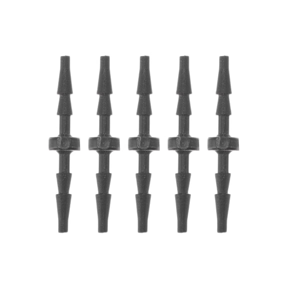 Unique Bargains Plastic Hose Barb Fitting 0.06" I Shaped 2 Way Pipe Connector Black 5 Pcs