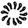 thumbnail image 1 of QualitChoice 12 Pcs Couvre-Chefs de Golf Fermeture Éclair Couvre-Chef de Club de Golf Couvre-Chefs de Club de Golf Couvre-Chefs en Fer de Golf Couvre-Chefs Noir, 1 of 5