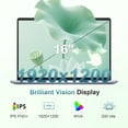 thumbnail image 3 of Dell 16 DC16251 Touchscreen Laptop, Intel Core 7 150U, 16GB DDR5, 1TB SSD, Windows 11 Pro, Office 365 for the web, AI Copilot, Fingerprint Reader, Backlit Keyboard, Ice Blue, 3 of 7