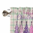 thumbnail image 5 of Christmas Cute Kitchen Curtains and Valances Set, Gradient Plaid Striped Colorful Polka Dot Xmas Tree Rod Pocket Window Valance Window Curtain Panels for Living Room Bedroom, 27.5x36in, 3 Pieces, 5 of 7