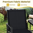 thumbnail image 6 of Costway Patio Loveseat with Built-in Table, Breathable Fabric Back and Seat, Metal Frame Black, 6 of 8