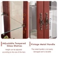 thumbnail image 6 of Miniyam Curio Display Cabinet with Light, Tempered Glass Doors, Adjustable Shelves, Cheery, 6 of 11