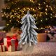 thumbnail image 2 of Decoraciones Del Árbol de Navidad, White Mini Snowflake Christmas Tree Ornament 22cm para la Pantalla de la Ventana de la Barra de Escritorio, Pe Y Paño, Pequeños Suministros Festivos Del Árbol de Nav, 2 of 6