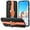 Orange, variant on for Samsung A42 5g Case Leather with Ring Holder Black, Samsung Galaxy A42 5g Phone Case Shockproof with Kickstand Slim Cover Anti-Slip Silicone TPU Soft Edge (Orange)