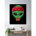 thumbnail image 2 of Alien With Lip Filler Botox Funny Alien Poster Wall Art, Modern Wall Decor For Living Room Bedroom, 12x18 UNFRAMED, 2 of 3