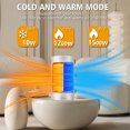 thumbnail image 3 of 1500W Mini Space Heater & Cooling Fan,Desk, Office, Bedroom, Garage, and Indoor Use, Energy-Saving, Smart, Small Space Heater, White, 3 of 8