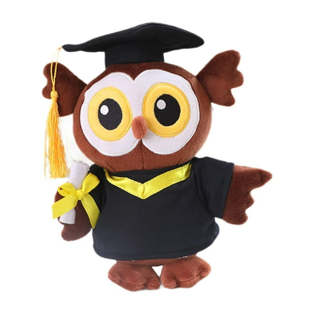 Juguete de Peluche de Oso de Buho de Graduacion Juguete de Muneca con Juego de Borlas de Gorro de Muneca de Animal de Graduacion de Felpa para Walmart en linea